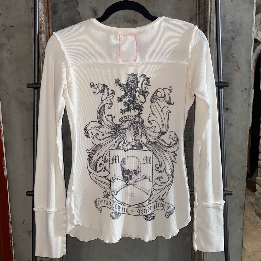 Morphine Generation Long Sleeve White Thermal Top